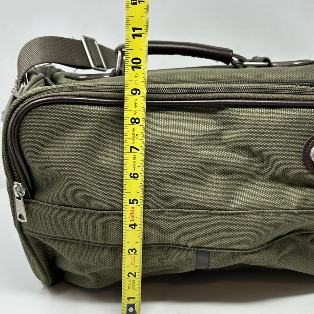 Vintage American Tourister 14”x10”x7” Luggage Carry On Duffle Bag Green Z2